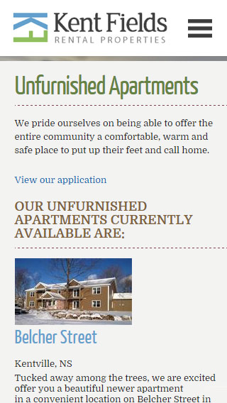 Kent Fields Rental Mobile Web Design
